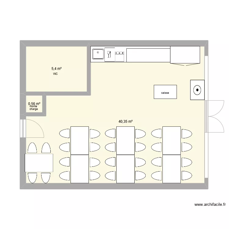 paul coin bar. Plan de 