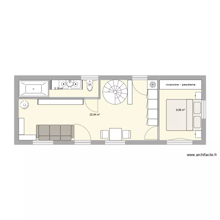 PLAN DE BASE ST GILDAS test 1. Plan de 3 Pièces et 40 m² PLAN DE BASE ST GILDAS test 1. Plan de 3 Pièces et 40 m²