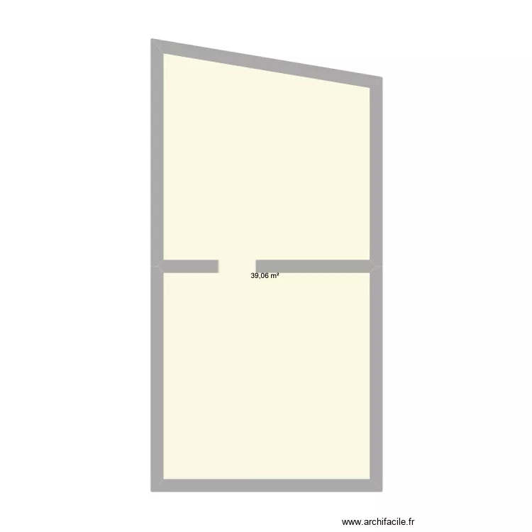 Patisserie. Plan de 1  et 39 m²