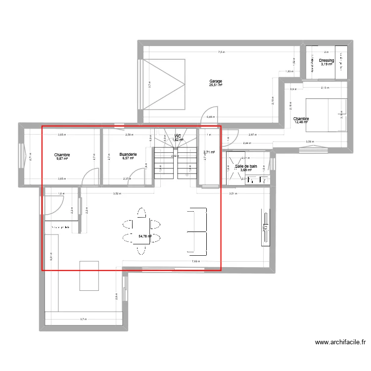 Plan 2. Plan de 9  et 120 m²