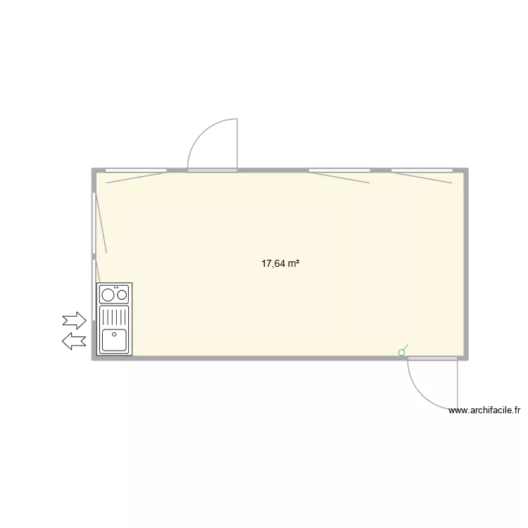 6030 occasion avec Kichenette. Plan de 1 et 18 m² 6030 occasion avec Kichenette. Plan de 1 et 18 m²