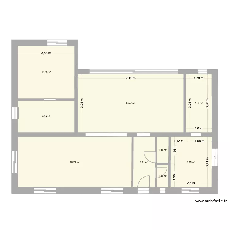 Monthor rez Jardin. Plan de 9 Pièces et 101 m² Monthor rez Jardin. Plan de 9 Pièces et 101 m²