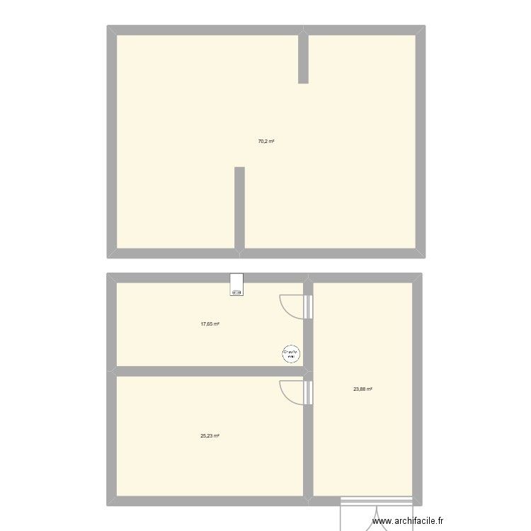 maison rdc. Plan de 4 pièces et 137 m2