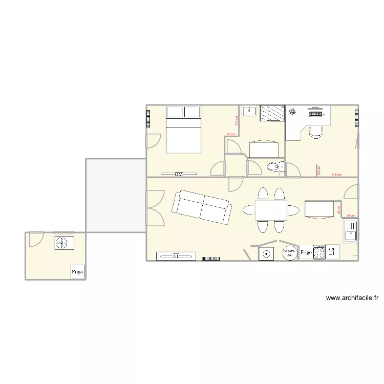 jade mebles 2. Plan de 8  et 62 m²