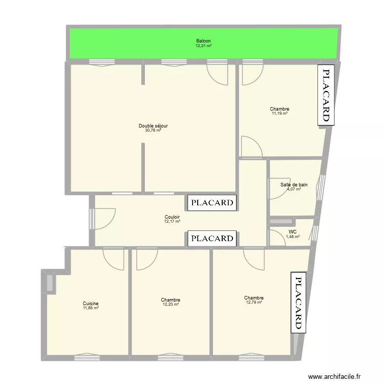 HEYMANN. Plan de 15  et 113 m²