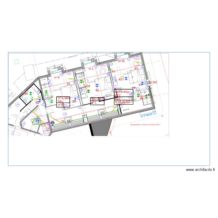 etage chambres elec 1223 v3. Plan de 0 pièce et 0 m2