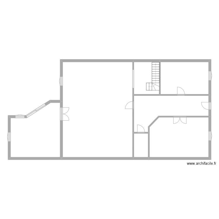 marchand rdc. Plan de 7 pièces et 187 m2