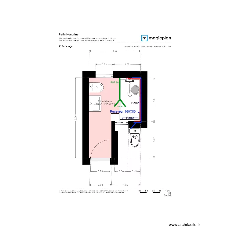 Plan Projet  Mme. P&eacute;tin. Plan de 
