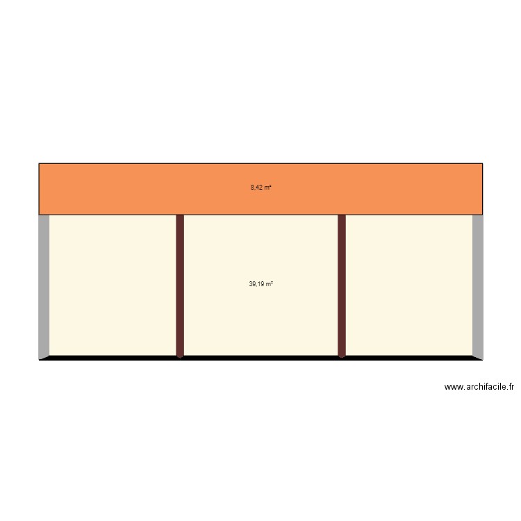 façade vide. Plan de 0 pièce et 0 m2