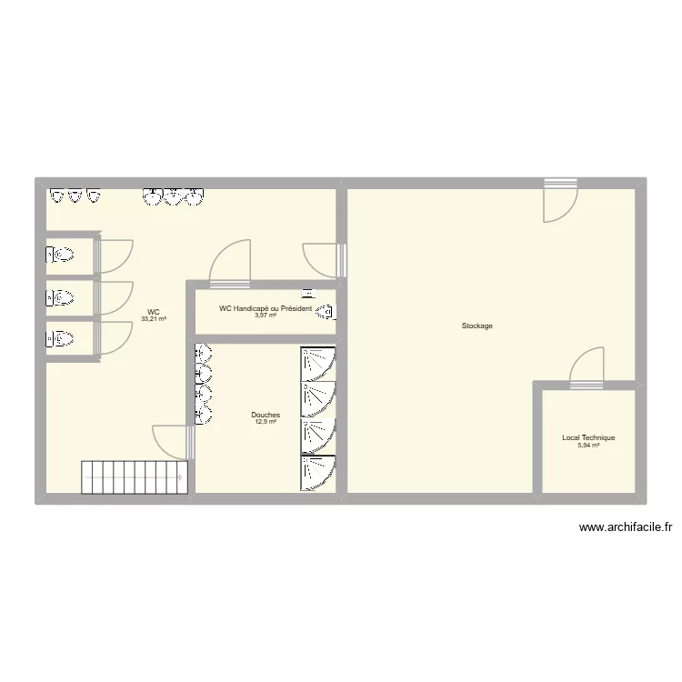 Club House Cave 2D. Plan de 5 et 102 m² Club House Cave 2D. Plan de 5 et 102 m²