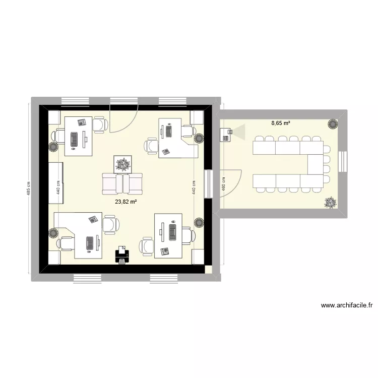Plan 1a. Plan de 2  et 32 m²