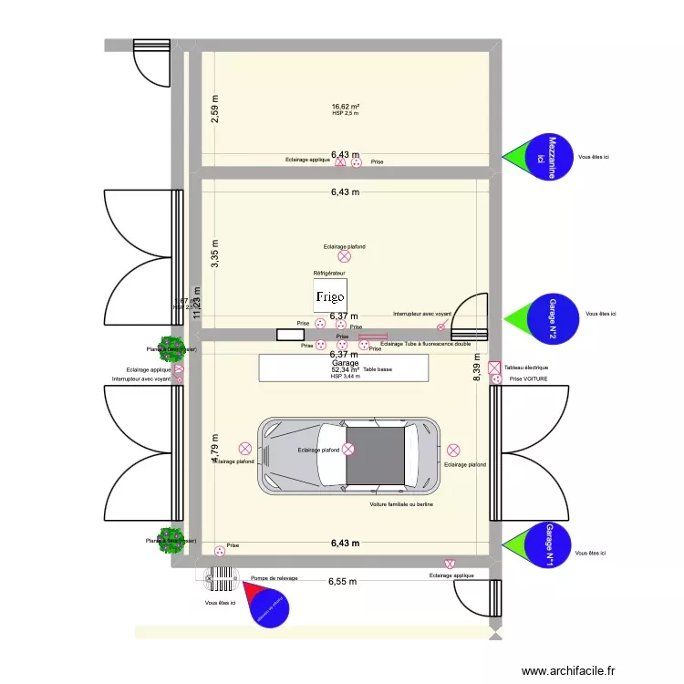 GARAGE. Plan de 3 Pièces et 71 m² GARAGE. Plan de 3 Pièces et 71 m²