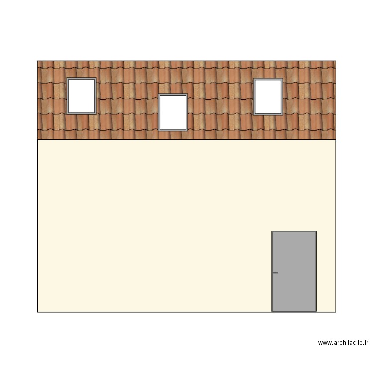 Façade devant. Plan de 0 pièce et 0 m2
