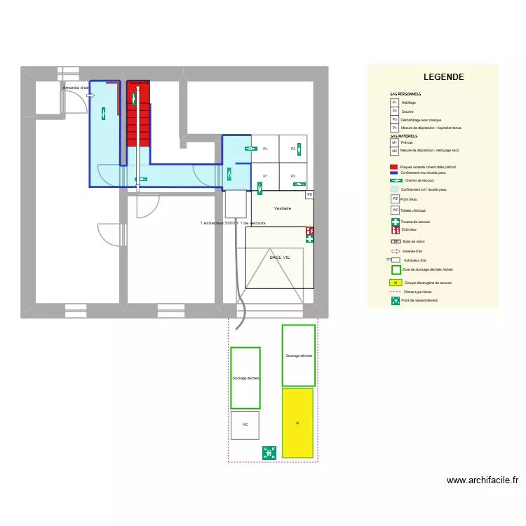 AF042201 maison n&deg;23 sous-sol maj. Plan de 5  et 75 m²