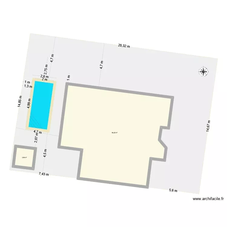Coté KIKI. Plan de 2 Pièces et 98 m² Coté KIKI. Plan de 2 Pièces et 98 m²