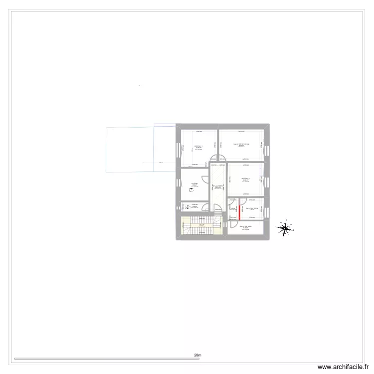 CLOIX PLAN R+1 PLATRERIE - PEINTURE. Plan de 10 pièces et 106 m² CLOIX PLAN R+1 PLATRERIE - PEINTURE. Plan de 10 pièces et 106 m²