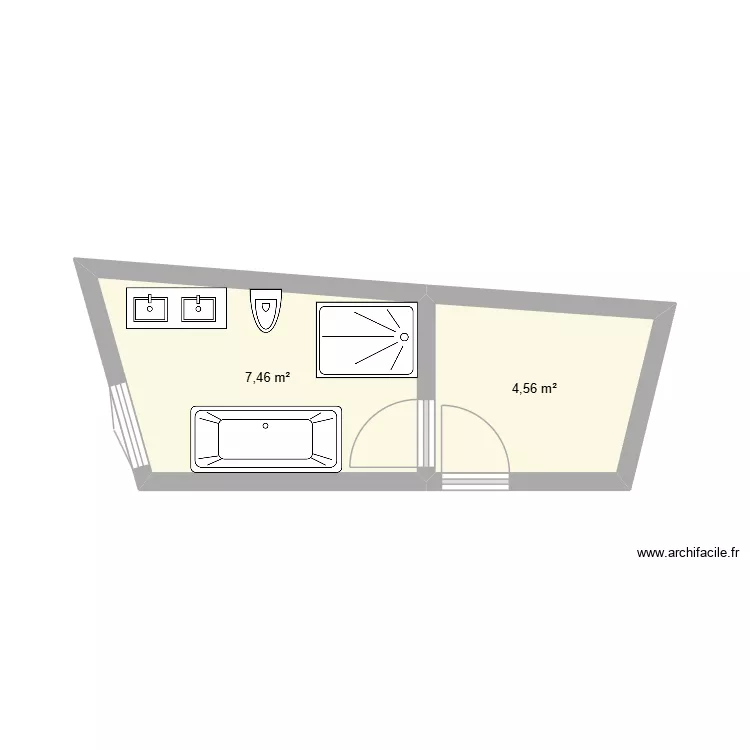 rdc avec cote. Plan de 2 et 12 m² rdc avec cote. Plan de 2 et 12 m²