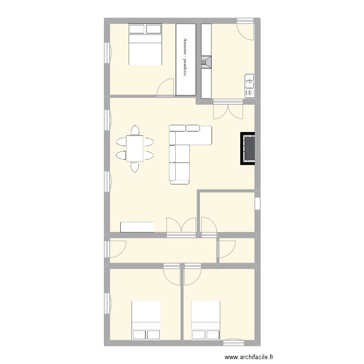 MARTRA. Plan de 7 pièces et 99 m2