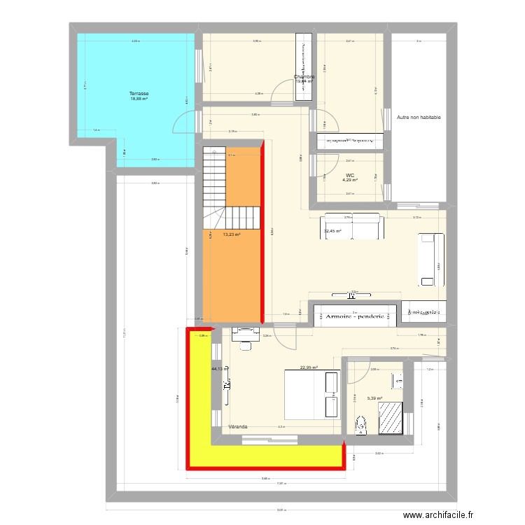 MON PLAN. Plan de 10 pièces et 181 m2