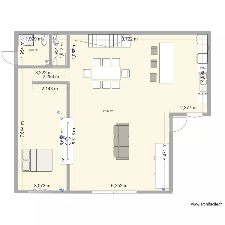 plan maluku1. Plan de 2 Pièces et 102 m² plan maluku1. Plan de 2 Pièces et 102 m²