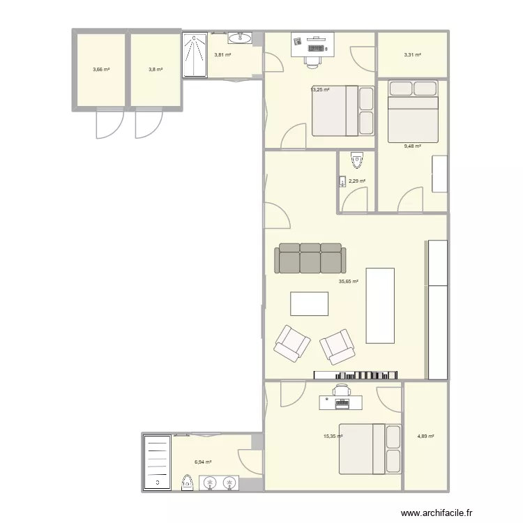 Maison - Projet. Plan de 11 et 102 m² Maison - Projet. Plan de 11 et 102 m²