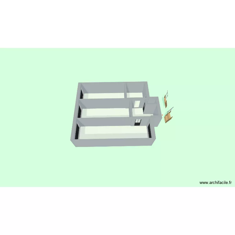 plan 2 garage + wc +escalier. Plan de 12  et 156 m²