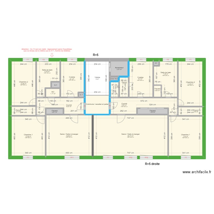 DP9637 3 ok. Plan de 150 pièces et 1069 m2