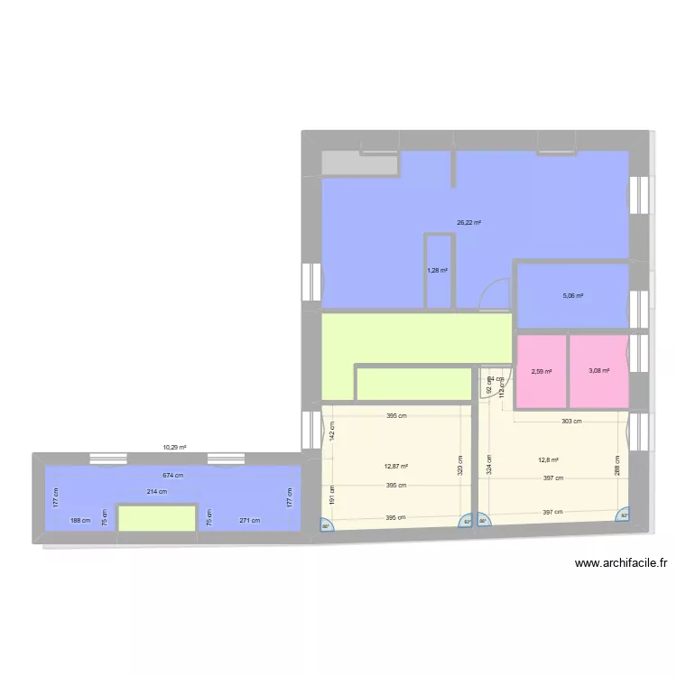 plan publique 1. Plan de 37  et 336 m²