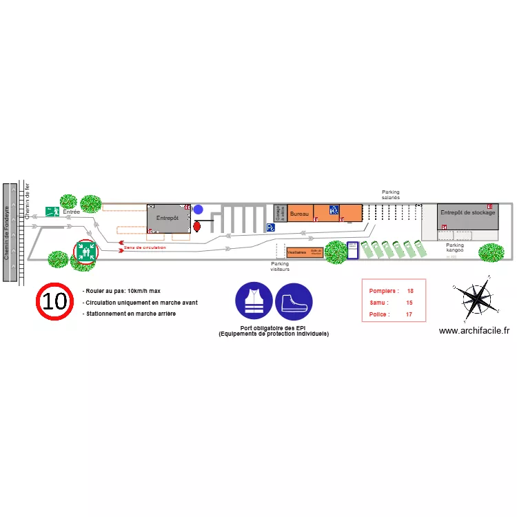 Plan Fondeyre visite V.090326.5. Plan de 1  et 20 m²