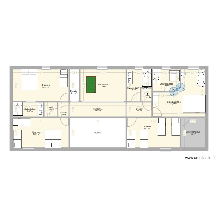 Gîte 3 Ecouves étage. Plan de 0 pièce et 0 m2 Gîte 3 Ecouves étage. Plan de 0 pièce et 0 m2
