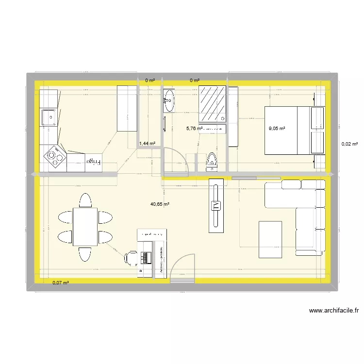 Maison Plage Base Bis bis. Plan de Maison Plage Base Bis bis. Plan de