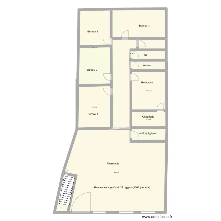 Pharmacoe. Plan de 0 pièce et 0 m2