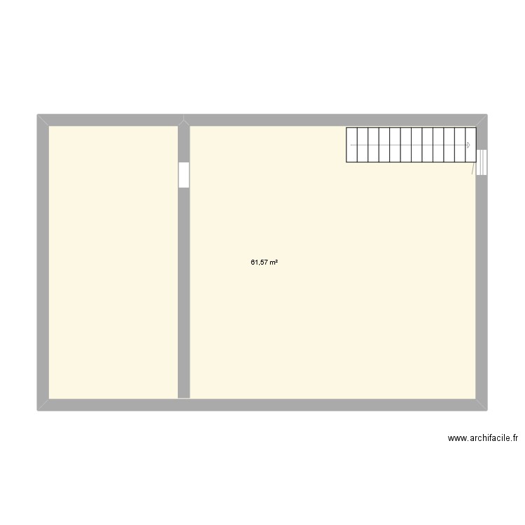 THOMAS ETAGE. Plan de 1 pièce et 62 m2