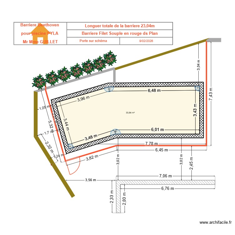 Piscine Pyla 3. Plan de 0 pièce et 0 m2