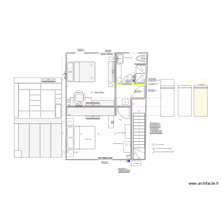 * Remise: 2 chambres + SDB projet 3/après la vente bis. Plan de 16 et 46 m² * Remise: 2 chambres + SDB projet 3/après la vente bis. Plan de 16 et 46 m²