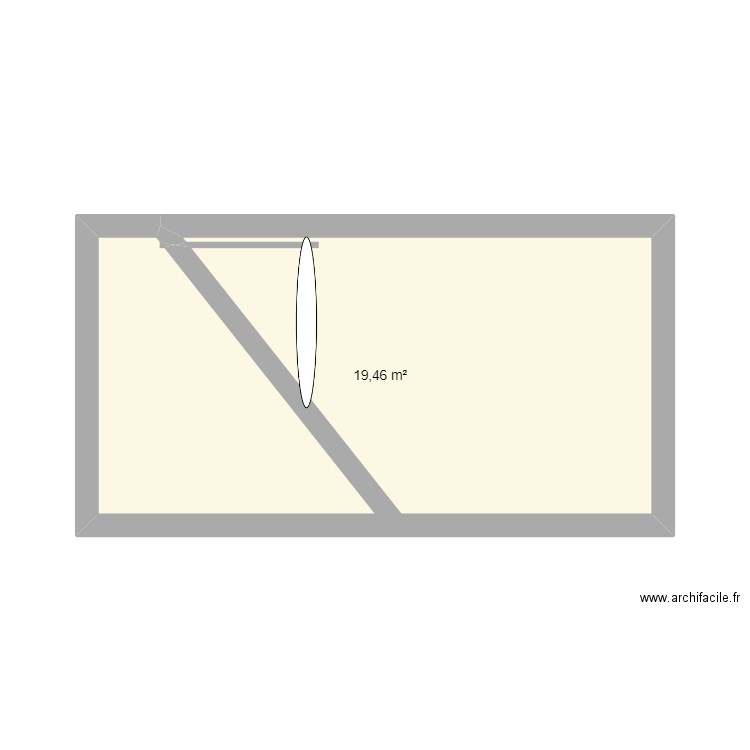 escalier garage. Plan de 1 pièce et 19 m2