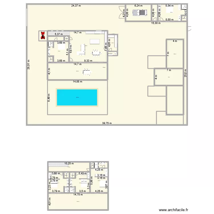 MAISON NATHALIE. Plan de 24 et 1700 m² MAISON NATHALIE. Plan de 24 et 1700 m²