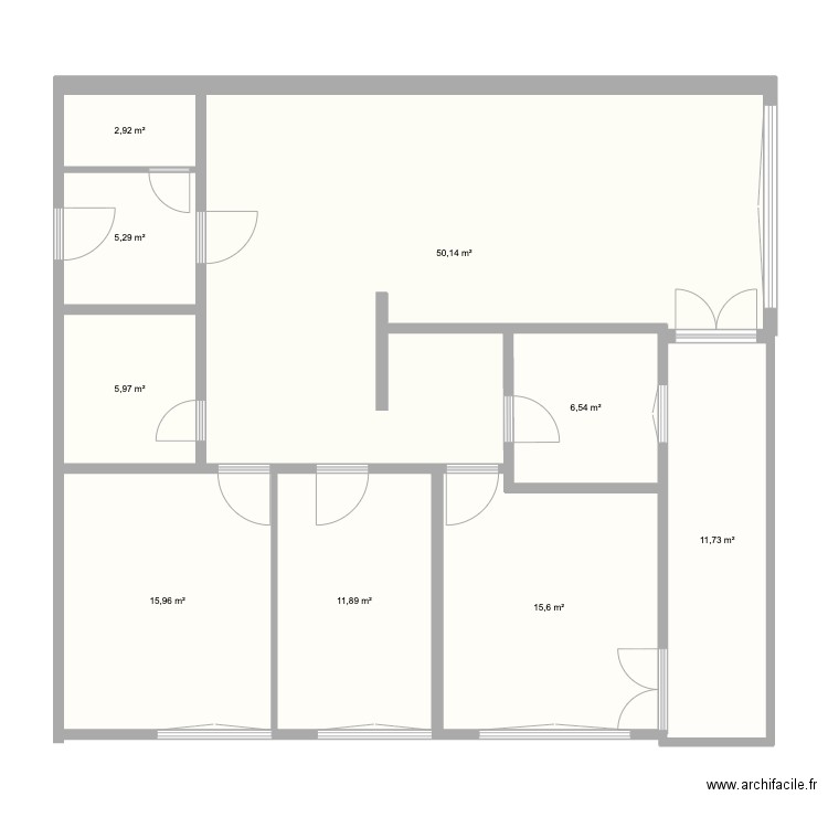 Zurich 222. Plan de 9 pièces et 126 m2