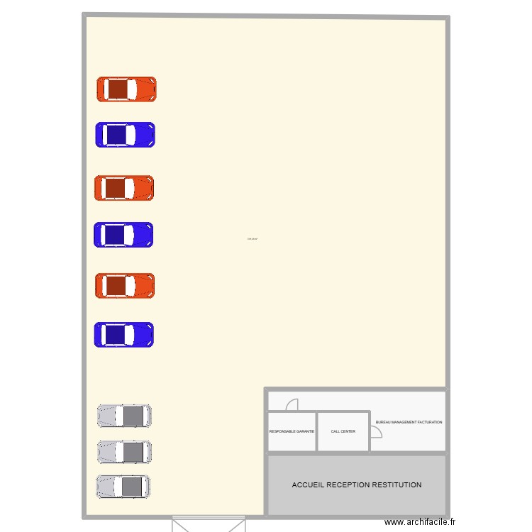 PLAN ATELIER RENAULT. Plan de 4 pièces et 828 m2