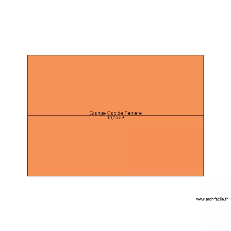 Grange cap de ferriere. Plan de 1  et 19 m²
