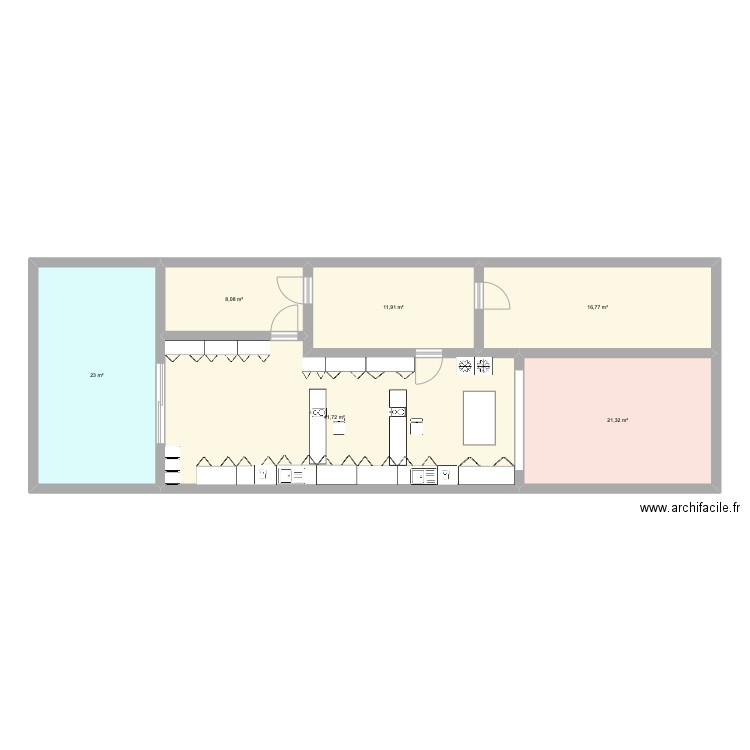 Ré 3. Plan de 6 pièces et 123 m2