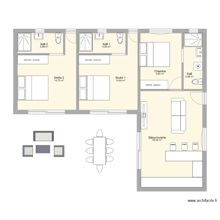 ste sophie 2. Plan de 7 pièces et 77 m2