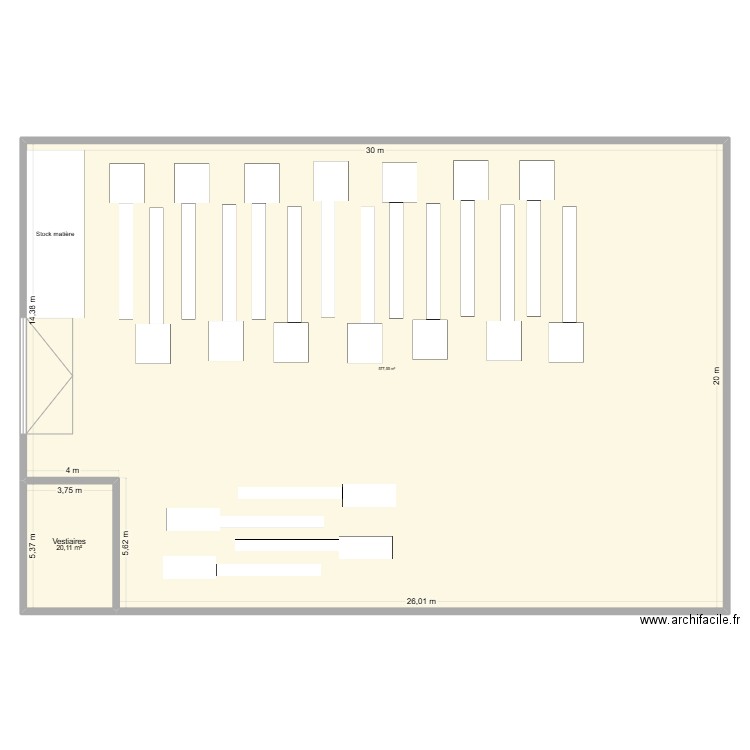 FAD OK. Plan de 2 pièces et 598 m2