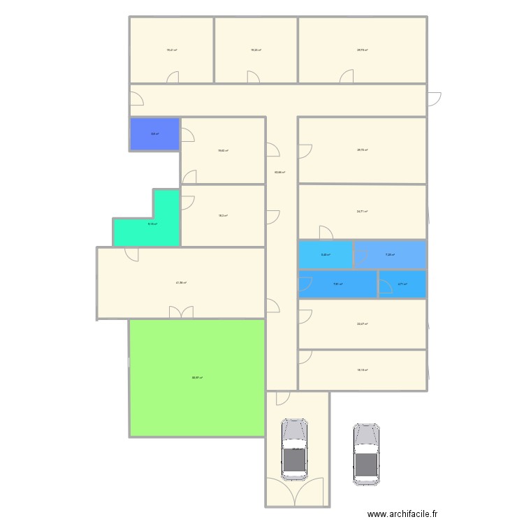 ifts plan bas. Plan de 19 pièces et 428 m2