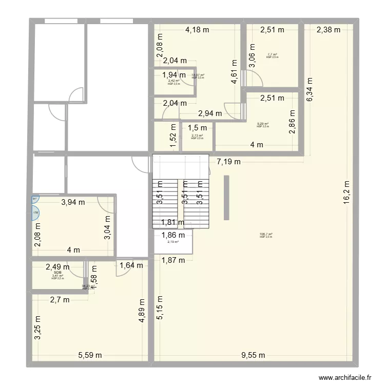 SERRAJ IMMO. Plan de 9 pièces et 186 m² SERRAJ IMMO. Plan de 9 pièces et 186 m²