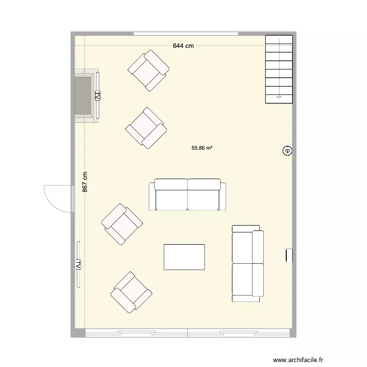 Salon Saint Paul. Plan de 