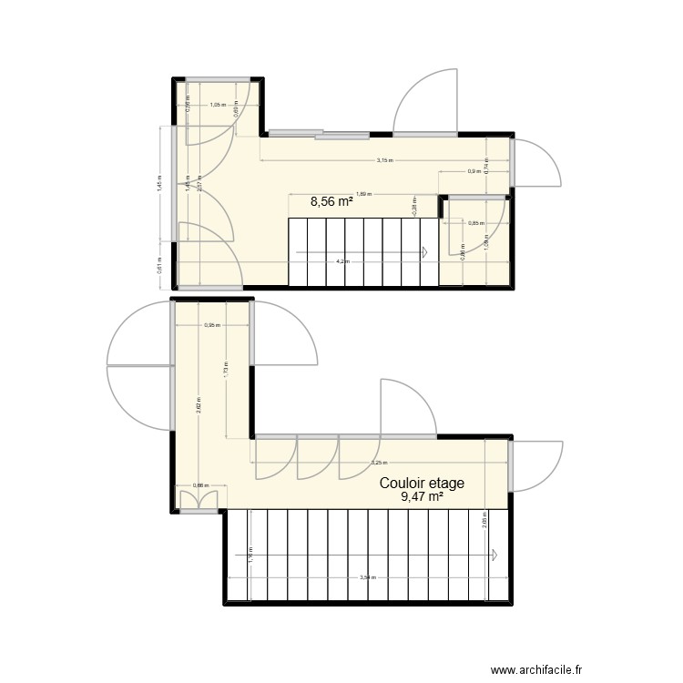 MAHE. Plan de 2 pièces et 18 m2