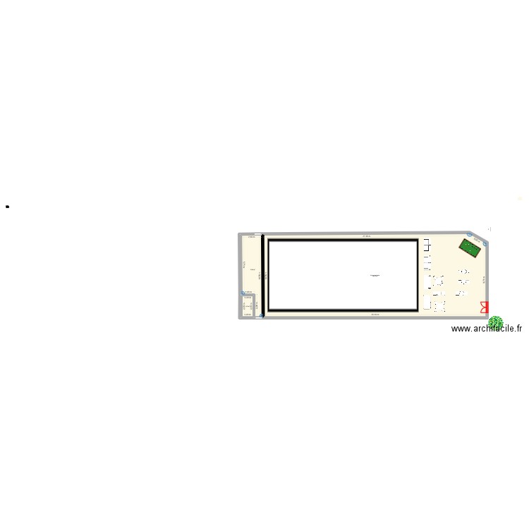 GRAND SANITAIRE. Plan de 3 pièces et 344 m2