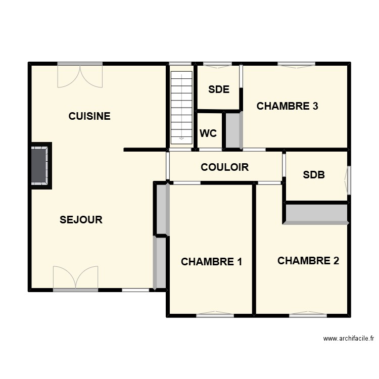 LEBLANC. Plan de 13 pièces et 81 m2