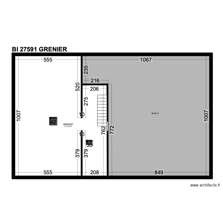 BI 27591. Plan de 28 pièces et 517 m2